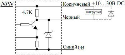 Рис.1. Принципиальная схема подключения SU-02R датчика оптического